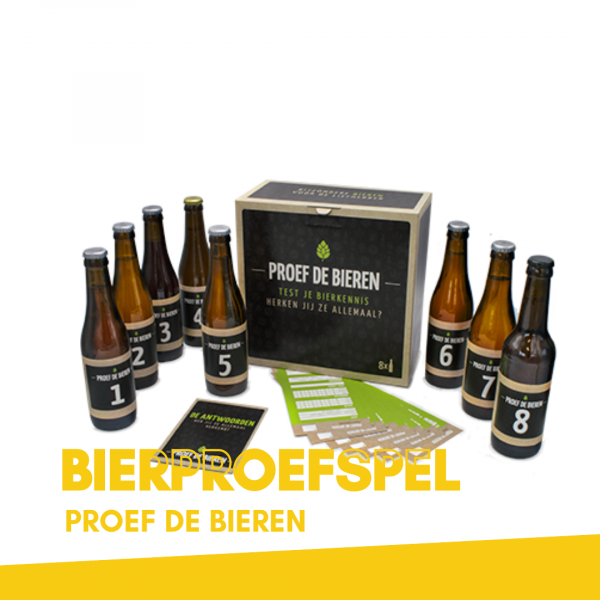 Bierproefspel - proef de bieren